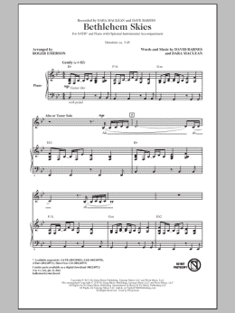 page one of Bethlehem Skies (SATB Choir)