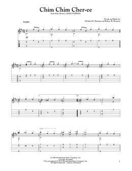 page one of Chim Chim Cher-ee (from Mary Poppins) (arr. Mark Phillips) (Solo Guitar)