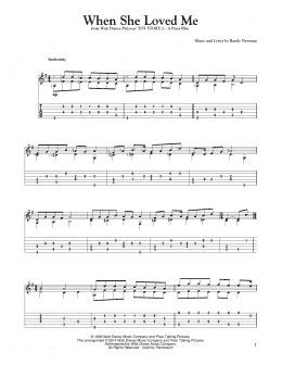 page one of When She Loved Me (from Toy Story 2) (arr. Mark Phillips) (Solo Guitar)