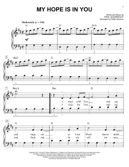 page one of My Hope Is In You (arr. Phillip Keveren) (Easy Piano)