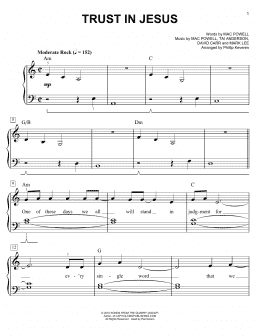 page one of Trust In Jesus (arr. Phillip Keveren) (Easy Piano)