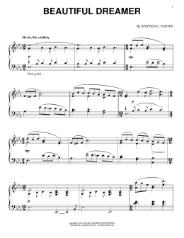 page one of Beautiful Dreamer (Piano Solo)