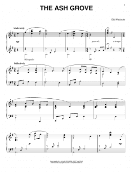 page one of The Ash Grove (Piano Solo)