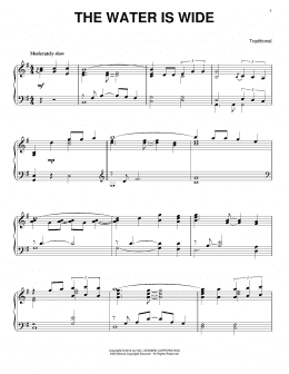 page one of Water Is Wide (Piano Solo)