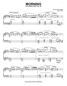 page one of Morning (arr. Richard Walters) (Piano Solo)
