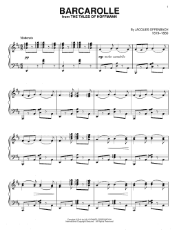 page one of Barcarolle (arr. Richard Walters) (Piano Solo)