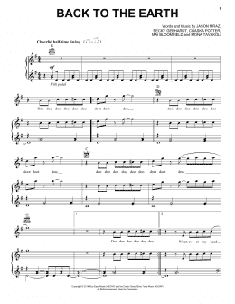 page one of Back To The Earth (Piano, Vocal & Guitar Chords (Right-Hand Melody))
