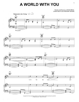 page one of A World With You (Piano, Vocal & Guitar Chords (Right-Hand Melody))
