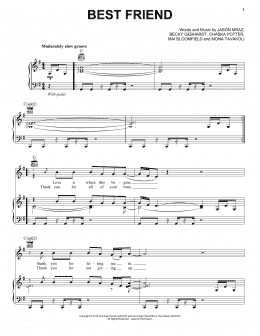 page one of Best Friend (Piano, Vocal & Guitar Chords (Right-Hand Melody))