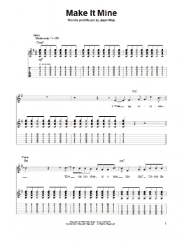 page one of Make It Mine (Guitar Tab (Single Guitar))