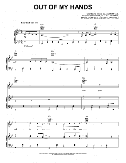 page one of Out Of My Hands (Piano, Vocal & Guitar Chords (Right-Hand Melody))