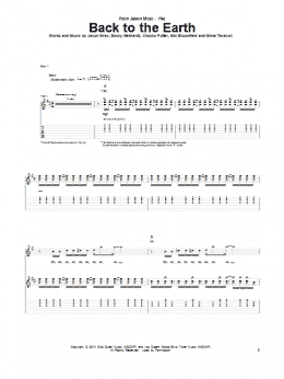 page one of Back To The Earth (Guitar Tab)