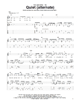 page one of Quiet (Guitar Tab)