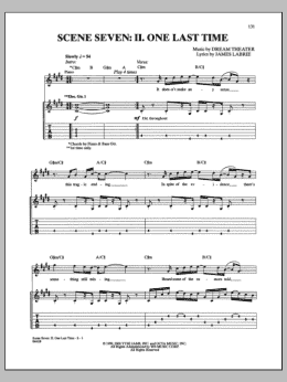 page one of Scene Seven: II. One Last Time (Guitar Tab)