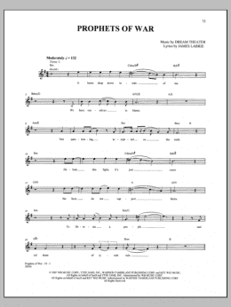 page one of Prophets Of War (Guitar Tab)