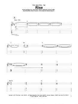 page one of Rise (Guitar Tab)