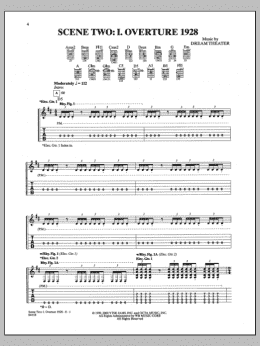 page one of Scene Two: I. Overture 1928 (Guitar Tab)
