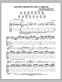 page one of Lifting Shadows Off A Dream (Guitar Tab)