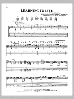 page one of Learning To Live (Guitar Tab)