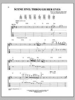 page one of Scene Five: Through Her Eyes (Guitar Tab)
