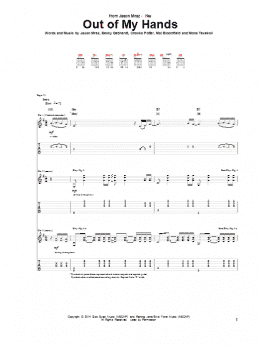page one of Out Of My Hands (Guitar Tab)