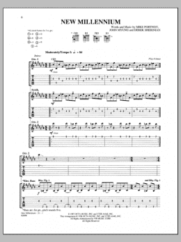 page one of New Millennium (Guitar Tab)