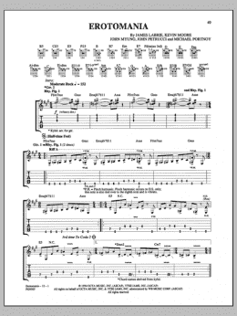 page one of Erotomania (Guitar Tab)