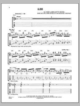 page one of 6:00 (Guitar Tab)