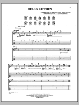 page one of Hell's Kitchen (Guitar Tab)