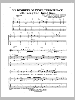 page one of Six Degrees Of Inner Turbulence: VIII. Losing Time/Grand Finale (Guitar Tab)
