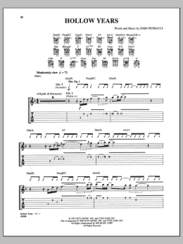 page one of Hollow Years (Guitar Tab)