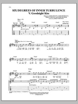 page one of Six Degrees Of Inner Turbulence: V. Goodnight Kiss (Guitar Tab)