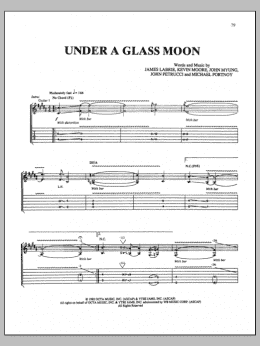 page one of Under A Glass Moon (Guitar Tab)