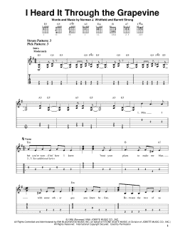 page one of I Heard It Through The Grapevine (Easy Guitar Tab)