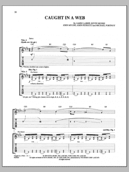 page one of Caught In A Web (Guitar Tab)