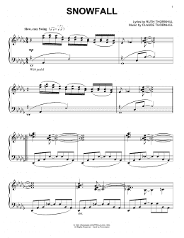 page one of Snowfall (Piano Solo)