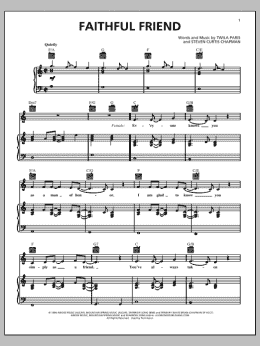 page one of Faithful Friend (Piano, Vocal & Guitar Chords (Right-Hand Melody))