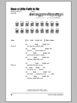 page one of Have A Little Faith In Me (Guitar Chords/Lyrics)