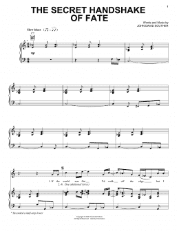 page one of The Secret Handshake Of Fate (Piano, Vocal & Guitar Chords (Right-Hand Melody))