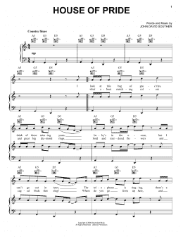 page one of House Of Pride (Piano, Vocal & Guitar Chords (Right-Hand Melody))