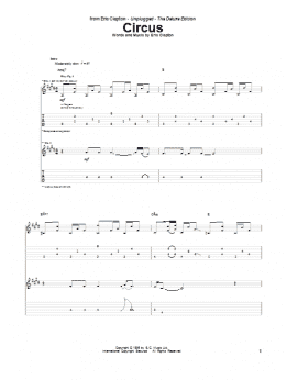 page one of Circus (Guitar Tab)