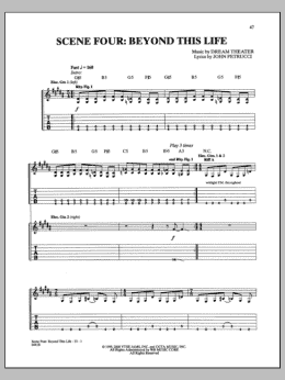page one of Beyond This Life (Guitar Tab)