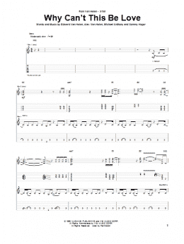 page one of Why Can't This Be Love (Guitar Tab)