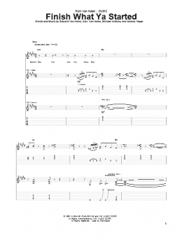 page one of Finish What Ya Started (Guitar Tab)