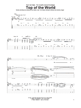 page one of Top Of The World (Guitar Tab)