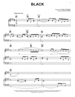 page one of Black (Piano, Vocal & Guitar Chords (Right-Hand Melody))