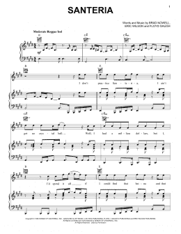 page one of Santeria (Piano, Vocal & Guitar Chords (Right-Hand Melody))