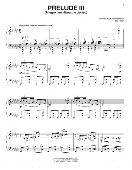 page one of Prelude III (Allegro Ben Ritmato E Deciso) (Piano Solo)