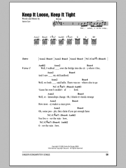 page one of Keep It Loose, Keep It Tight (Guitar Chords/Lyrics)