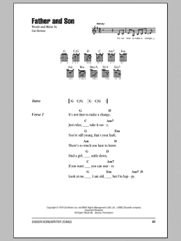 page one of Father And Son (Guitar Chords/Lyrics)
